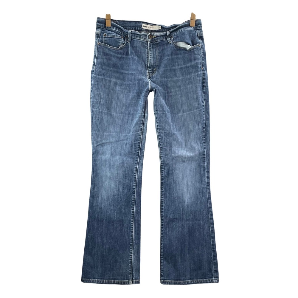 Levi's 515 Bootcut Jeans Womens 14 Blue Medium Wash Denim Mid Rise Classic